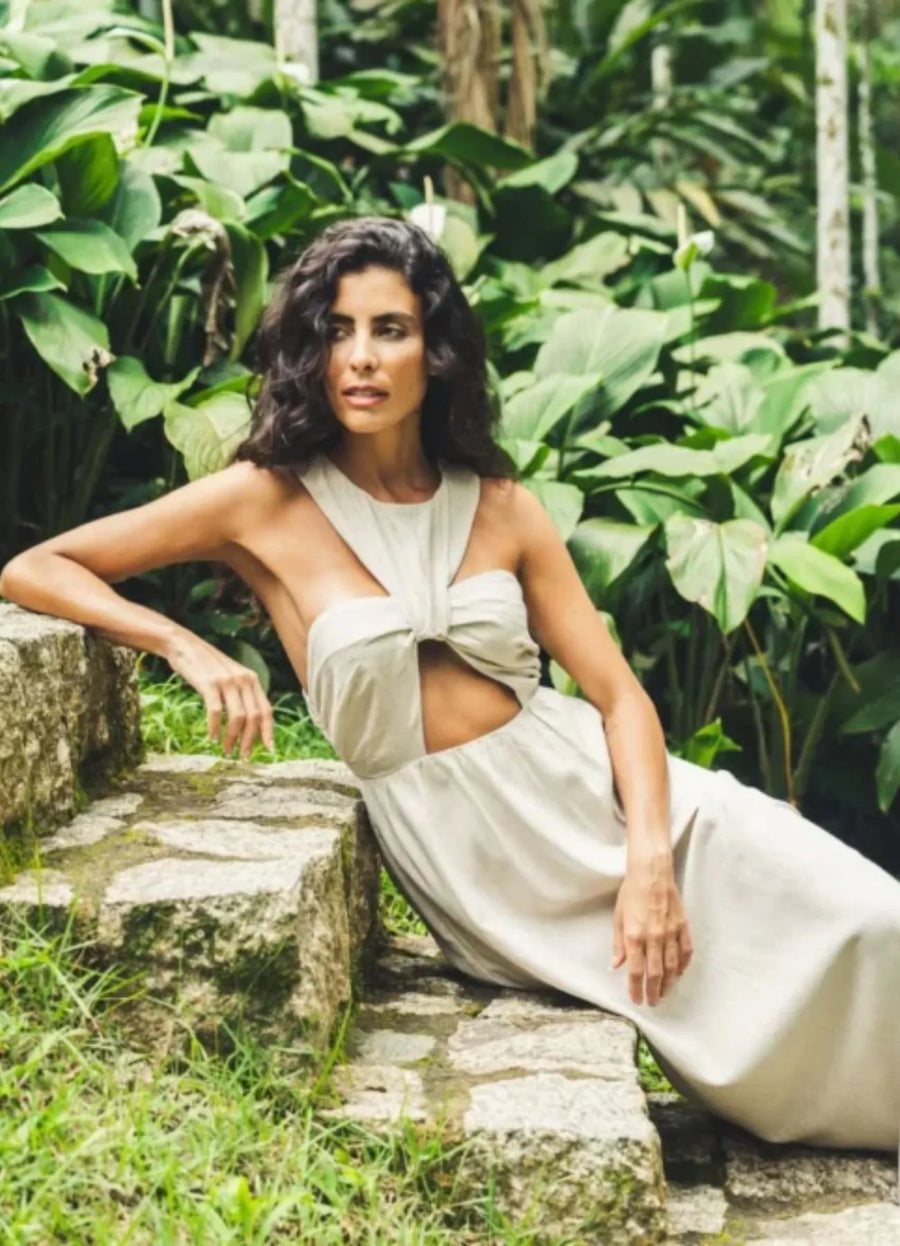 Vestido de Linho areia Eva