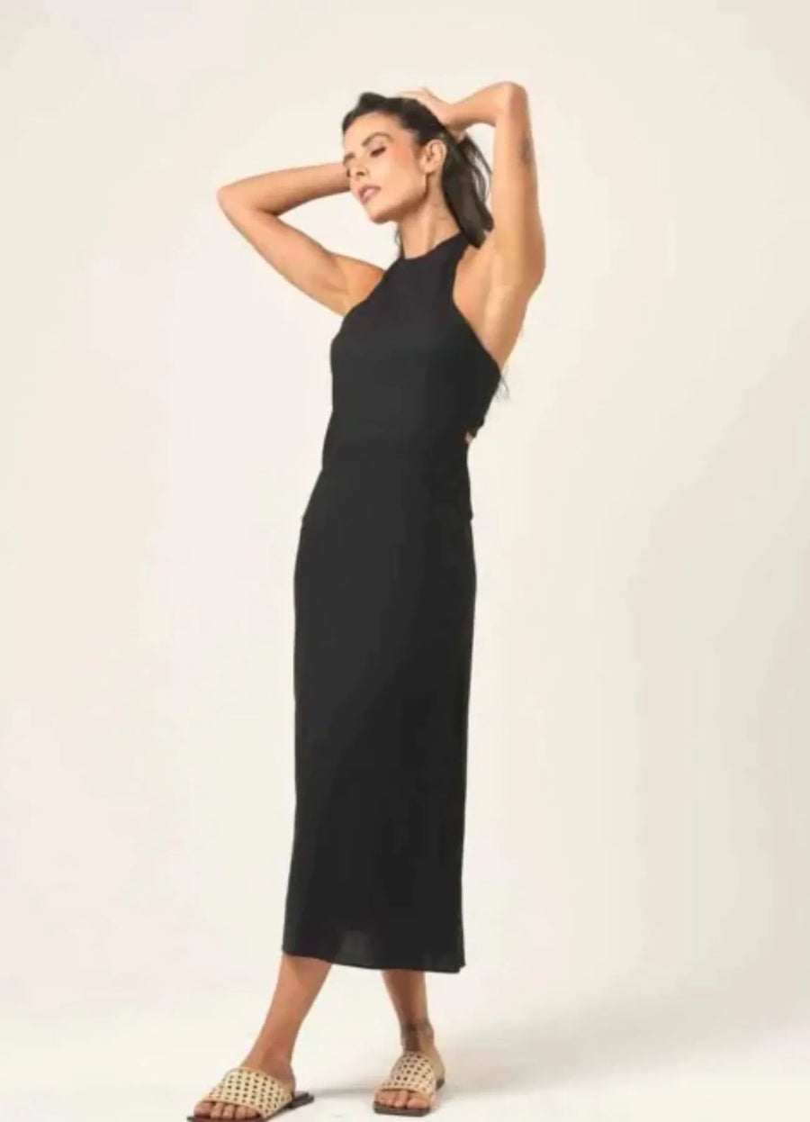Vestido de Linho preto Amber