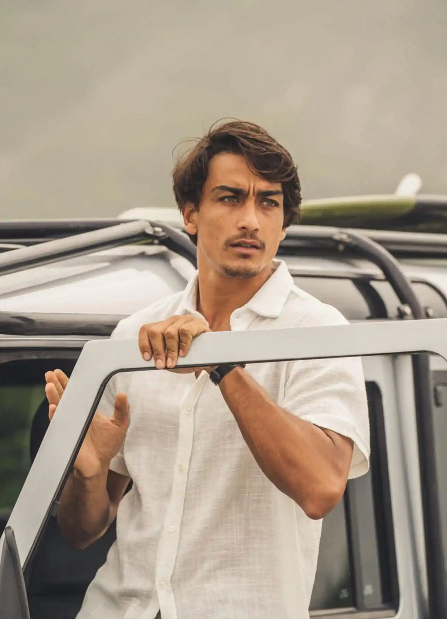 Camisa off-white manga curta