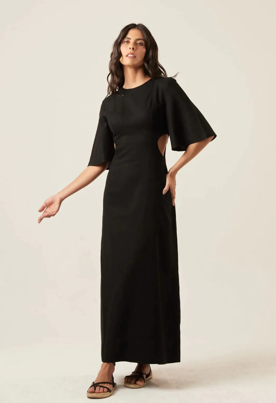 Vestido de Linho preto Isabela