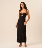 Vestido de Linho preto Alana