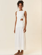 Vestido de Linho off-white Marina