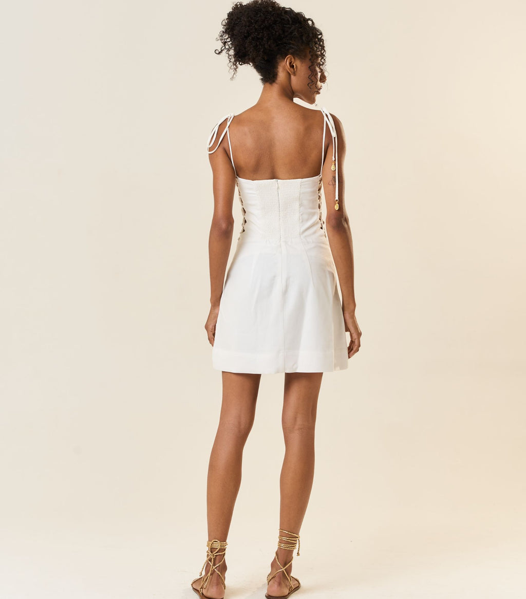 Vestido de Linho off-white Celina