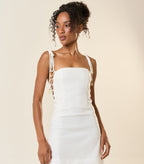 Vestido de Linho off-white Celina