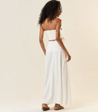 Top de linho off-white Zoe