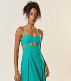 Vestido de Linho azul-aqua Catarina