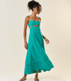Vestido de Linho azul-aqua Catarina