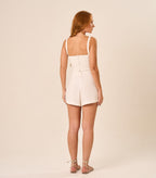 Top de linho off-white Nati