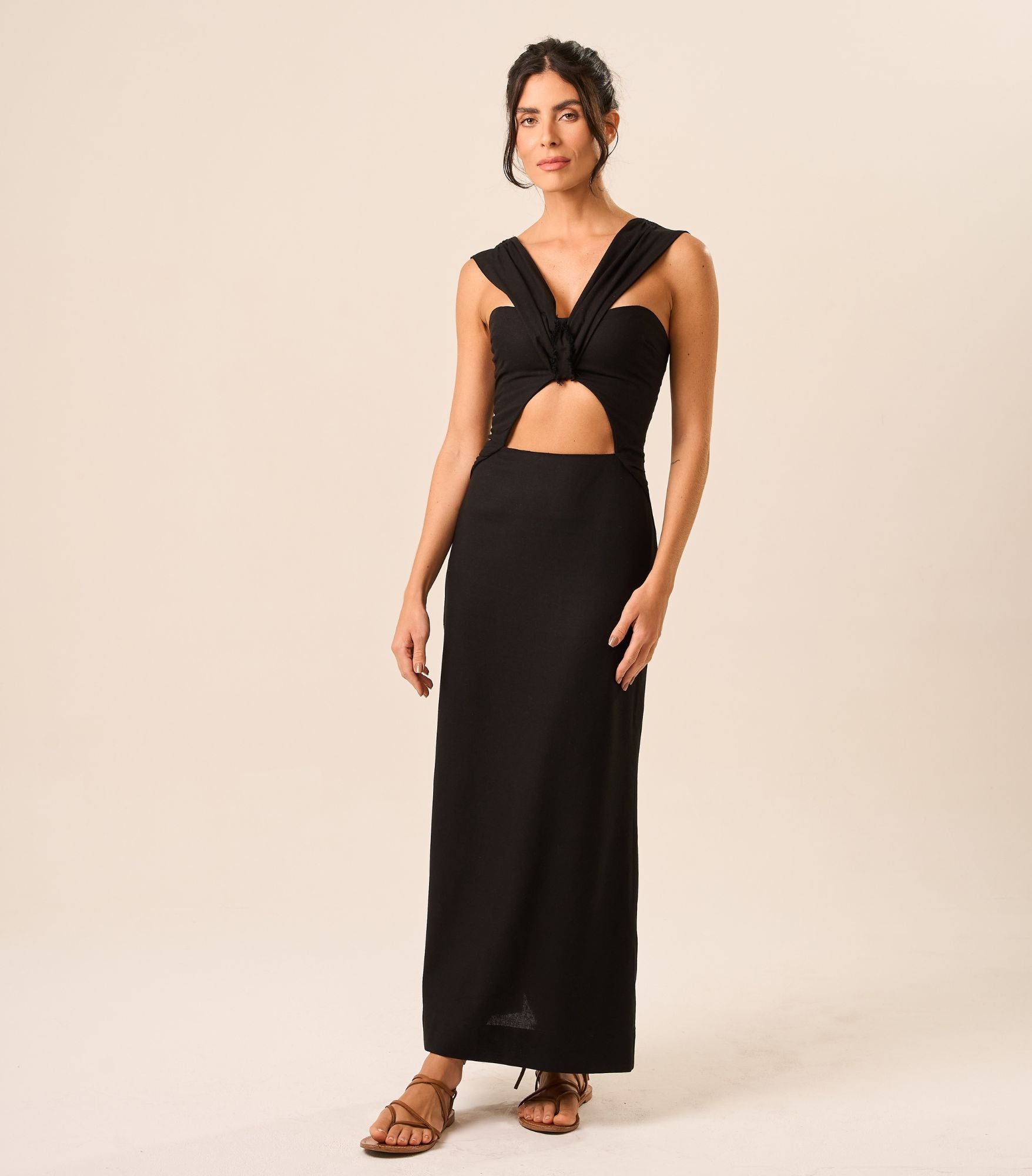 Vestido de Linho preto Erica