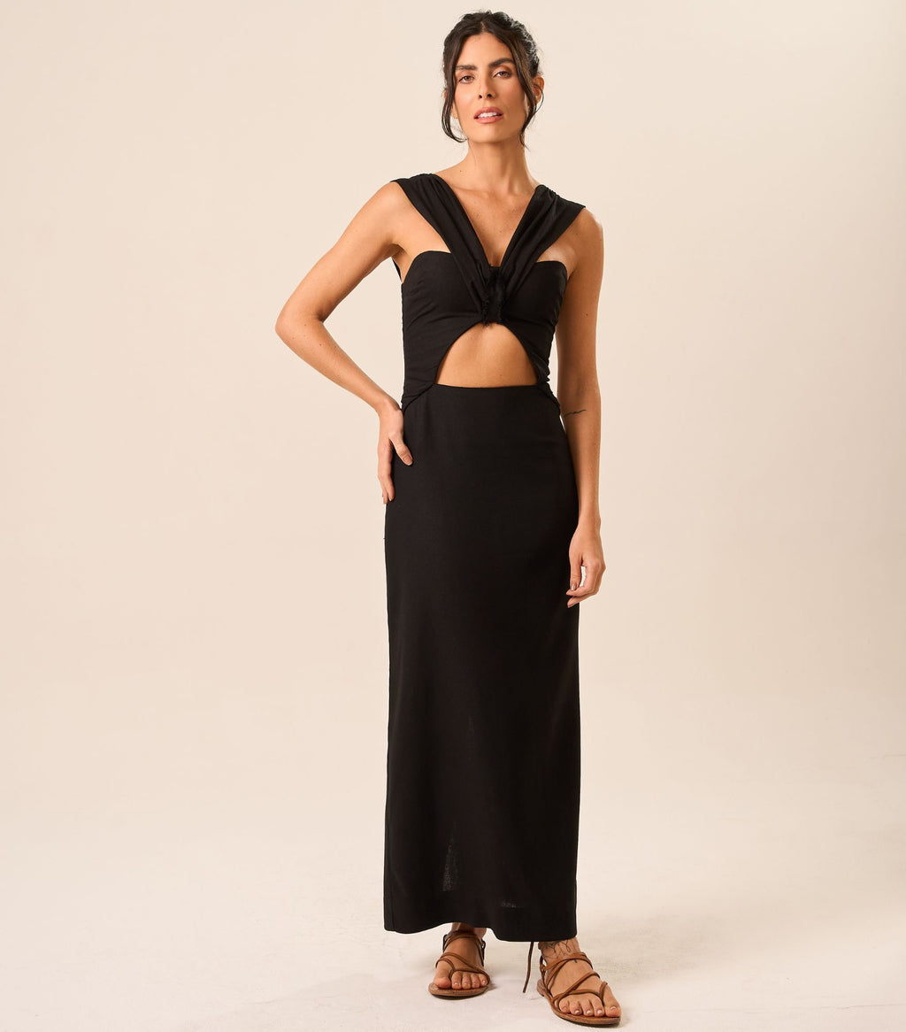 Vestido de Linho preto Erica