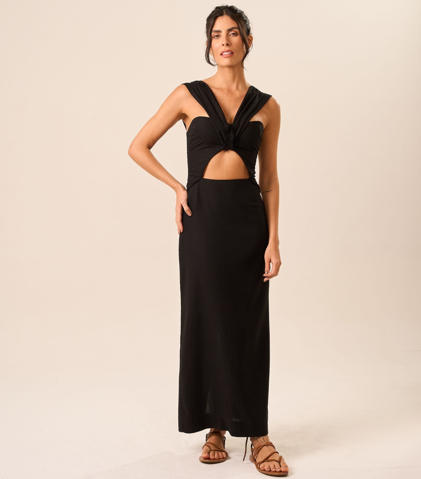Vestido de Linho preto Erica