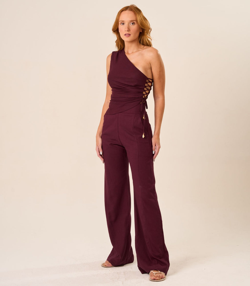 Top de linho jabuticaba Lucia