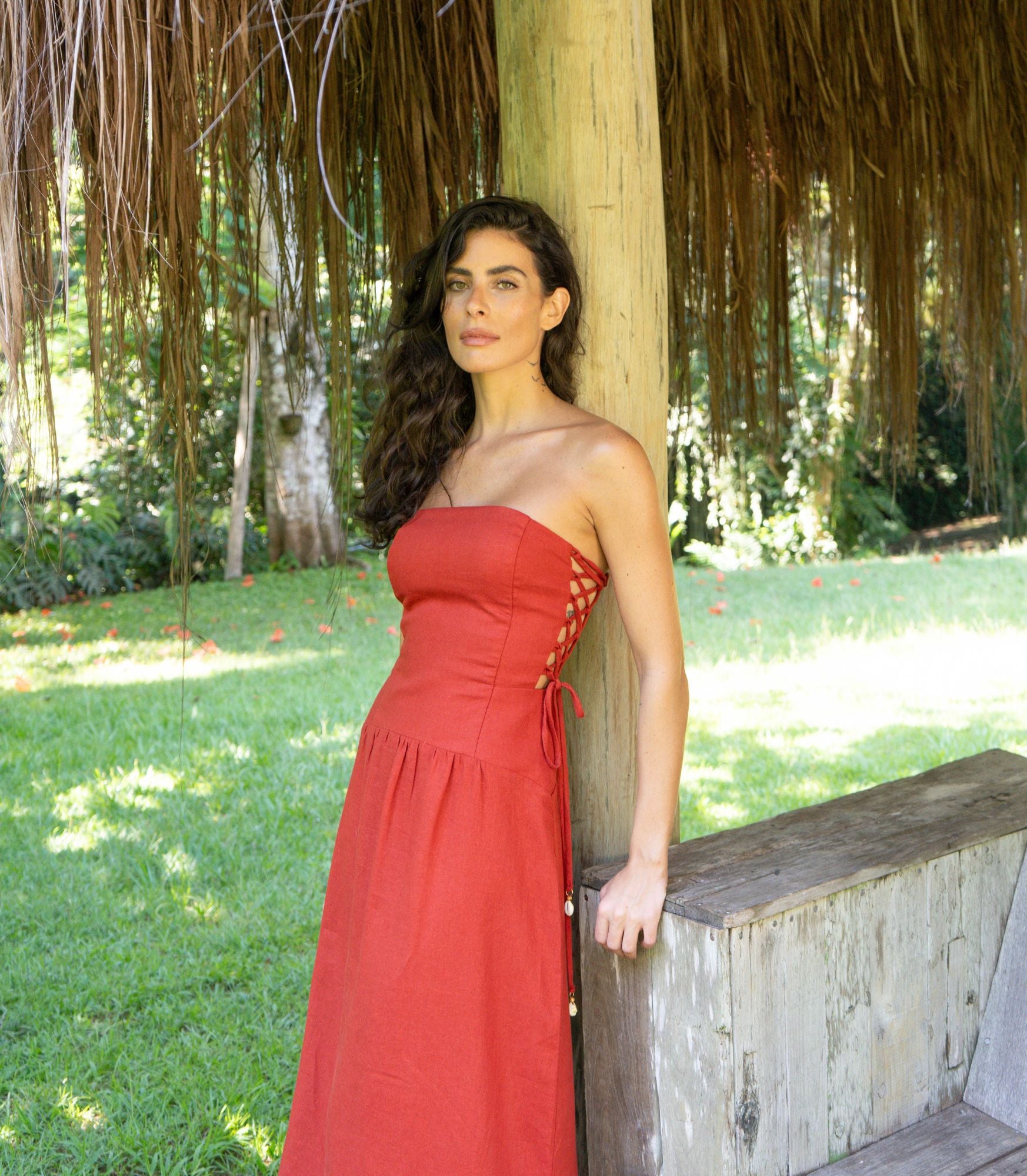 Vestido de Linho pitanga Marcela