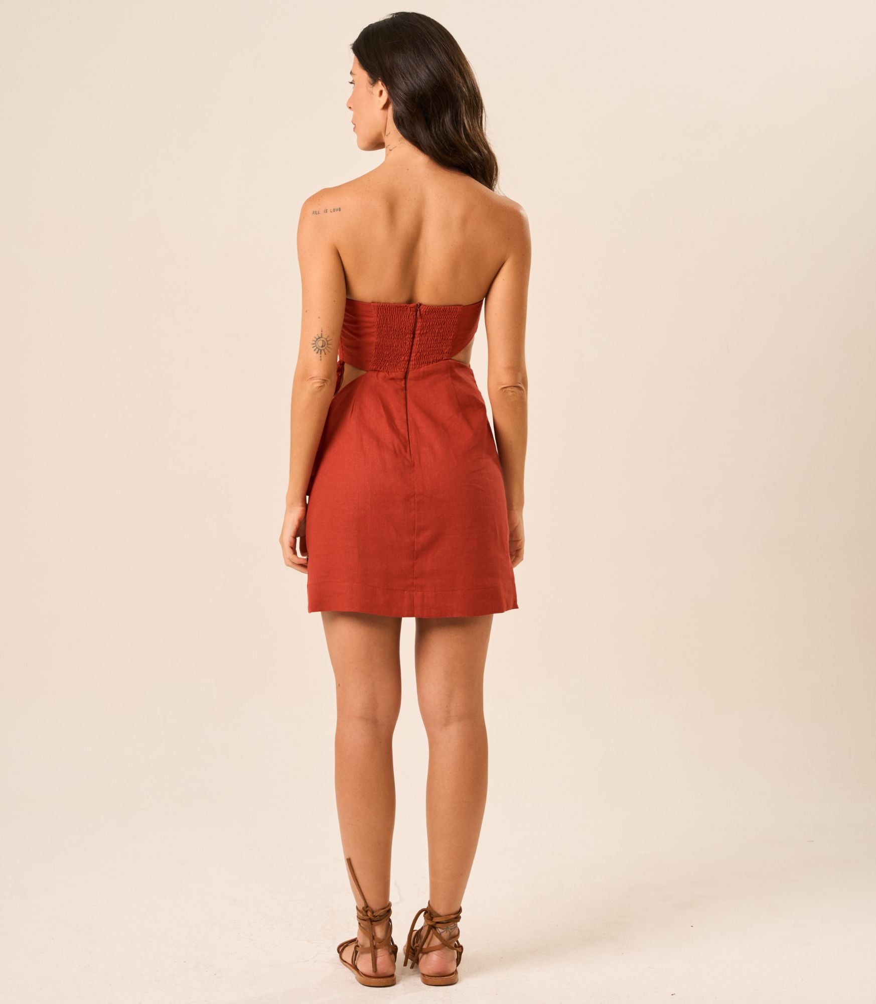 Vestido de linho pitanga Nanda