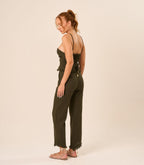 Top de linho militar Guilhermina