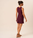 Vestido de linho jabuticaba Babi