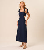 Vestido de Linho marinho Gisele