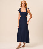 Vestido de Linho marinho Gisele