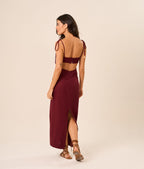 Vestido de Linho cereja Alana