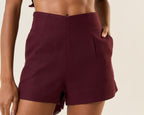 Short de linho jabuticaba Milena