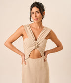 Vestido de Linho areia Erica