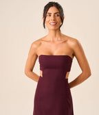 Vestido de linho jabuticaba Bia