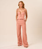 Top de linho rosé Rubia